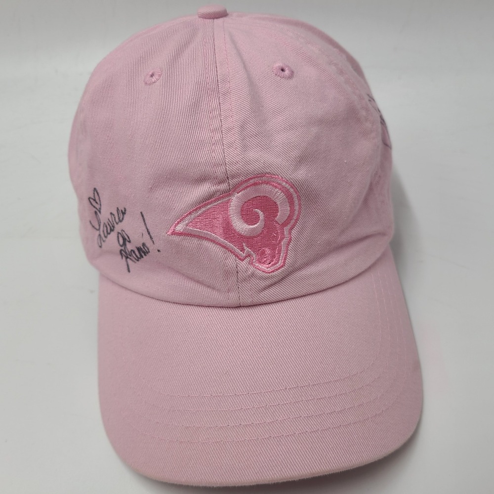 Vintage Women St‎ Louis Rams Hat Strapback Cheerleader Autographs Breast Cancer